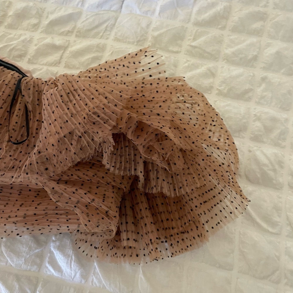 Zara Tan Ruffled Off-Shoulder Blouse - Picture 10 of 14